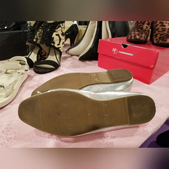 Silver Ballerina Flats - Picture 3 of 4